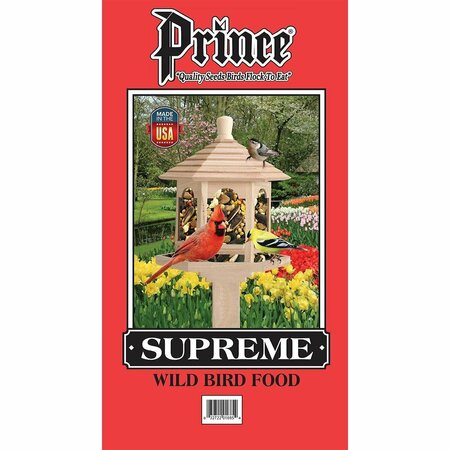 PRINCE WILD BIRD SEED 15 lbs Supreme Wild Bird Feed Red Bag, Red PR395909